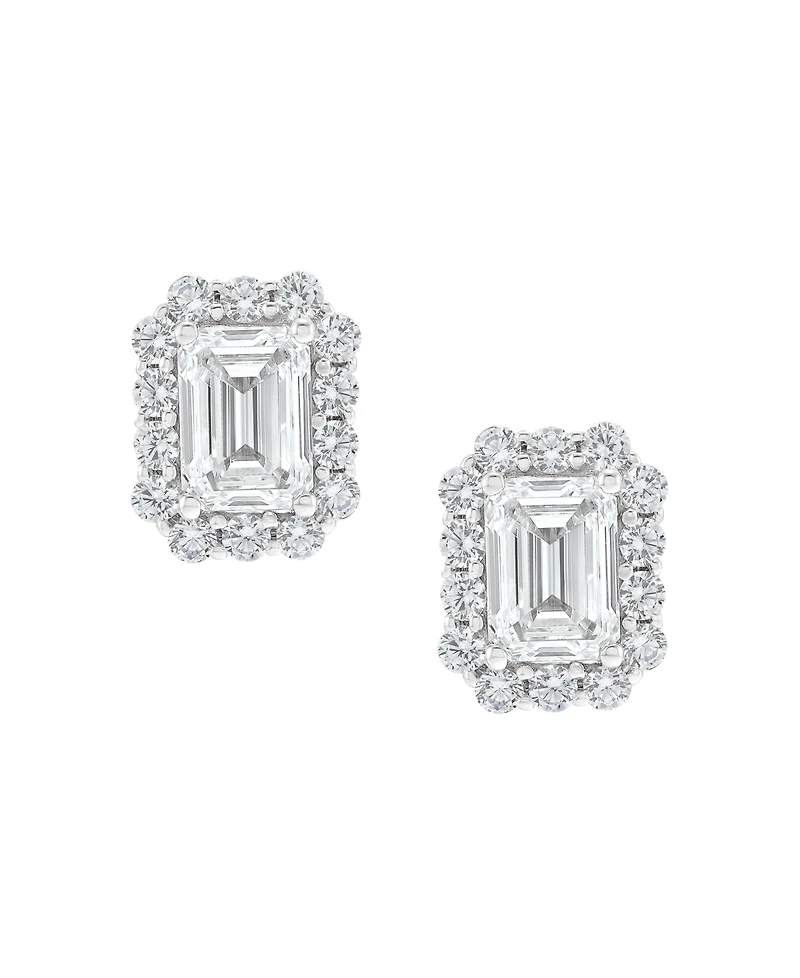 Macy's Igi Certified Lab-Grown Diamond Stud Earrings (2 ct. t.w.) in 14k White Gold