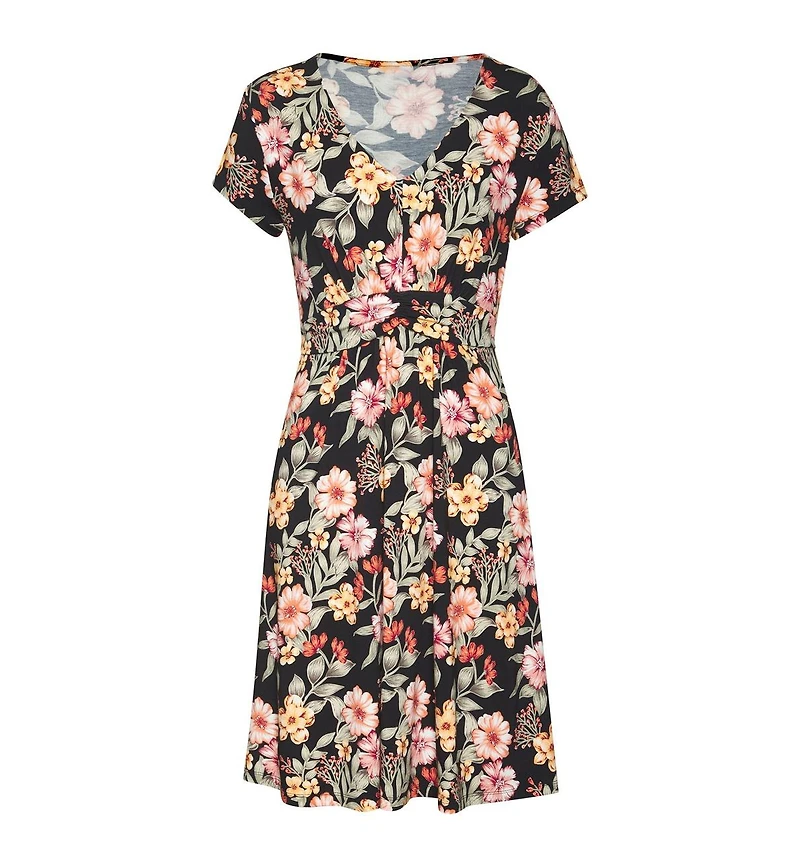 Lascana Women's Floral Short Sleeve Dress