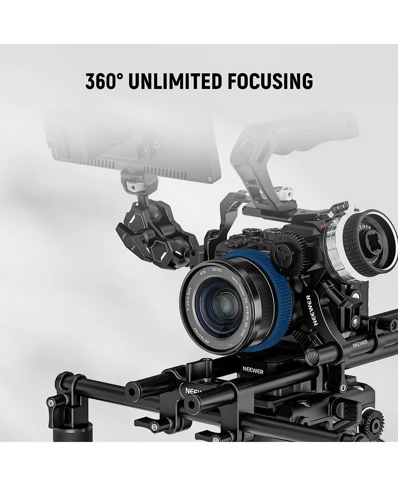 Neewer PG008 Seamless Focus Gear Ring, Compatible with Canon, Nikon and Sony