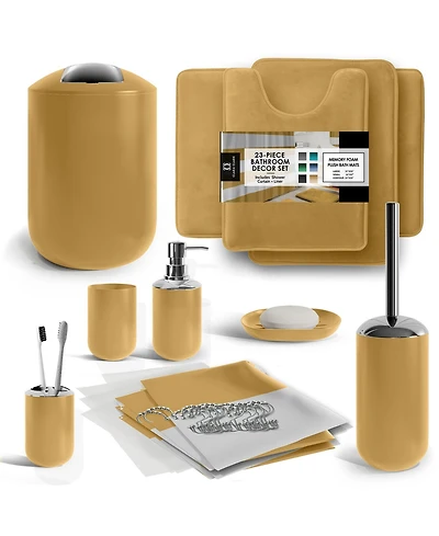 Clara Clark Complete Bathroom Set with Bath Rugs