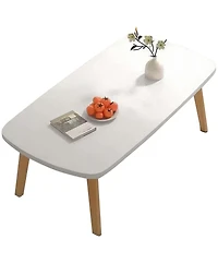 gaomon Foldable Coffee Table for Small Spaces, Low Floor Study Table, Wood Folding Table for Living Room, Bedroom, Dorm