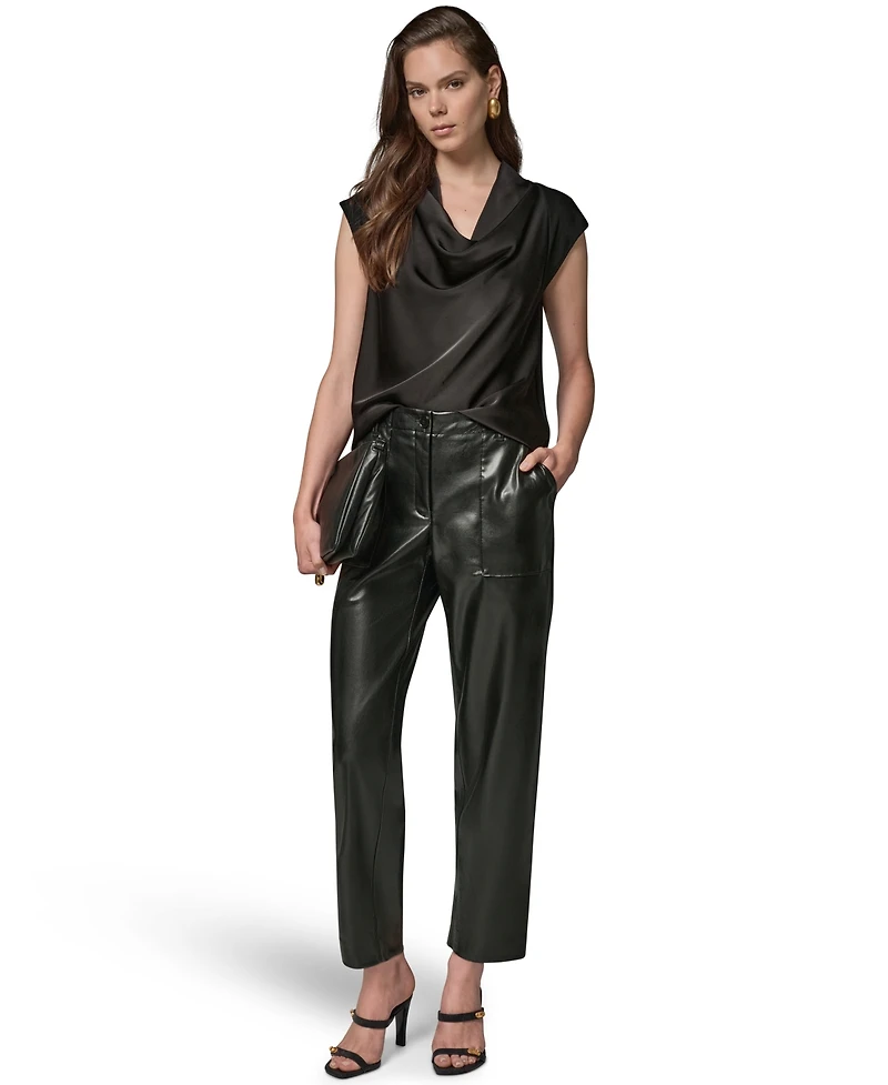Donna Karan New York Women's Patch Pockets Ankle Pants
