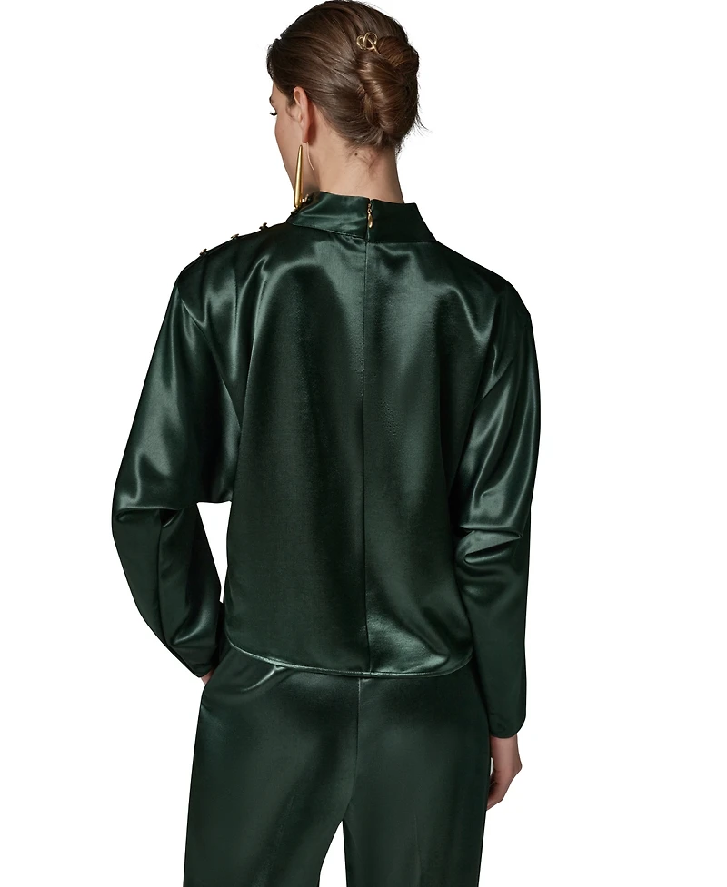 Donna Karan New York Women's High Mock Neck Top