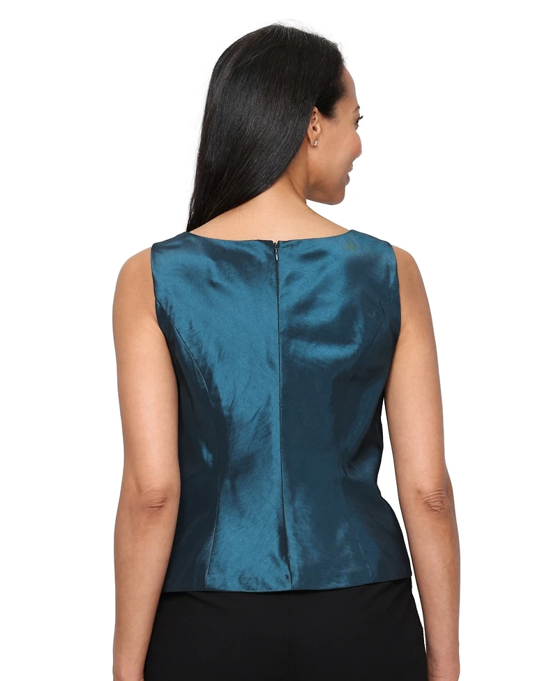Alex Evenings Women's Washer Taffeta Twinset