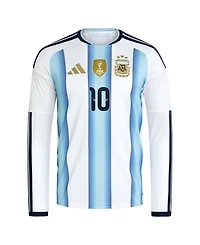 Adidas Men's Lionel Messi White Argentina National Team 2026 Home Replica Long Sleeve Jersey