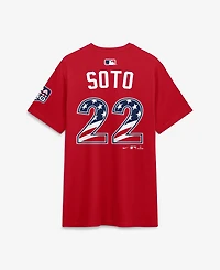 Nike Men's 2026 All-Star Game National League Juan Soto Red Name & Number T-Shirt