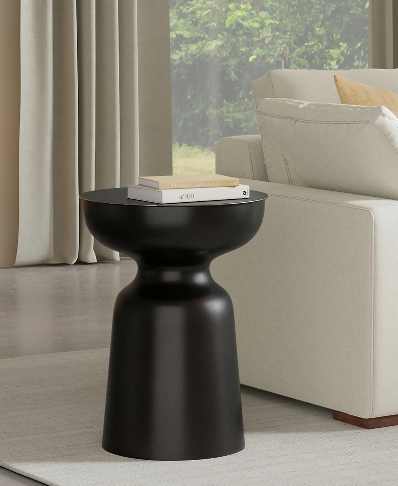 Simpli Home Toby 18" Metal Modern Accent Table
