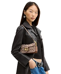 Coach Crystal Signature Jacquard Soft Tabby Mini Shoulder Handbag