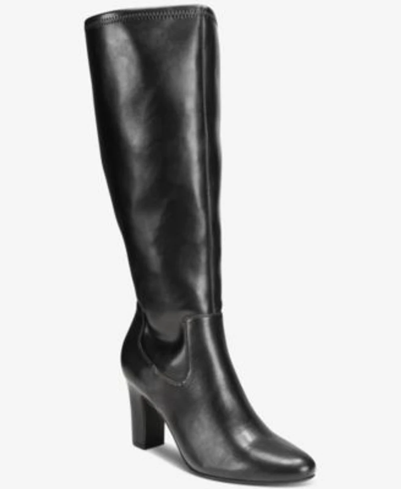 Style Co Womens Mollyy Stretch Almond Toe Tall Boots Macys Exclusive