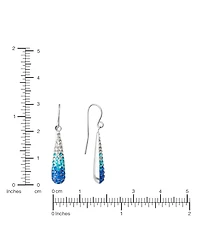 Macy's Crystal Pave Gradation Teardrop Drop Earrings