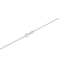 Macy's Simulated Black Chalcadony Paw Pring with Quote 18" Pendant Necklace