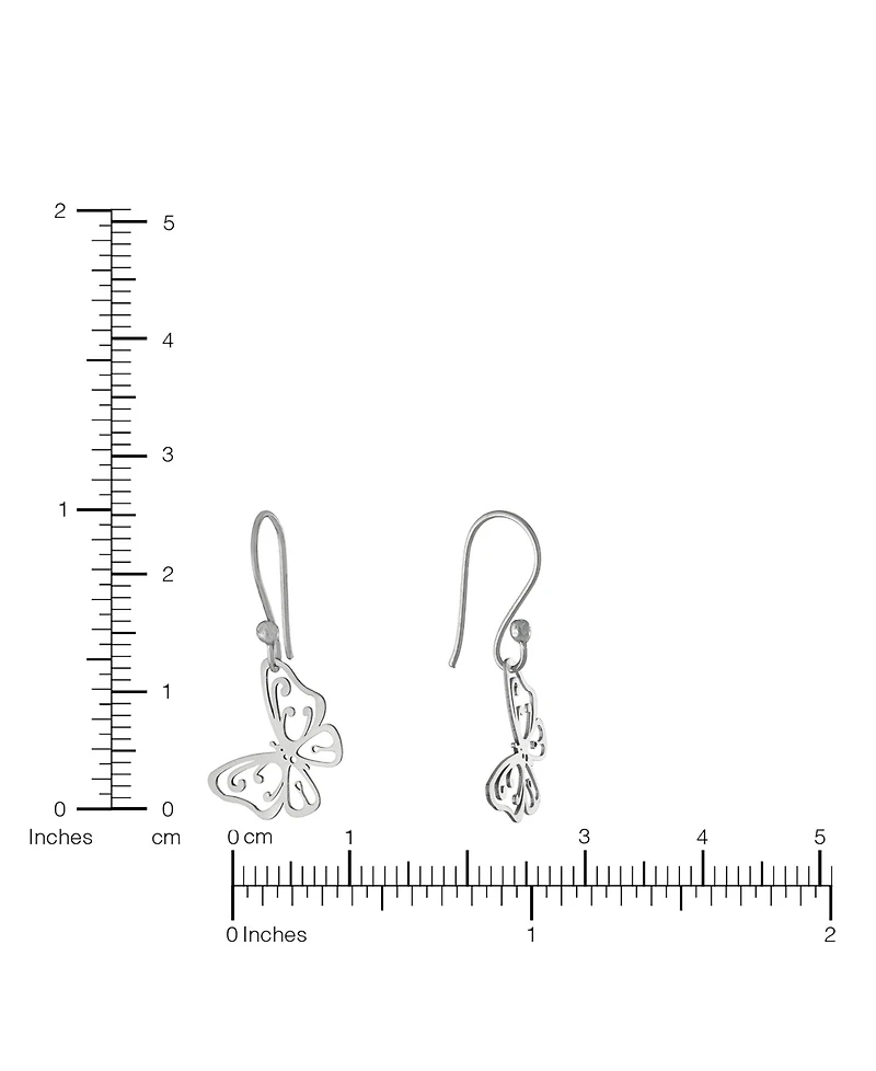 Macy's Laser Cut Butterfly Drop Earrings