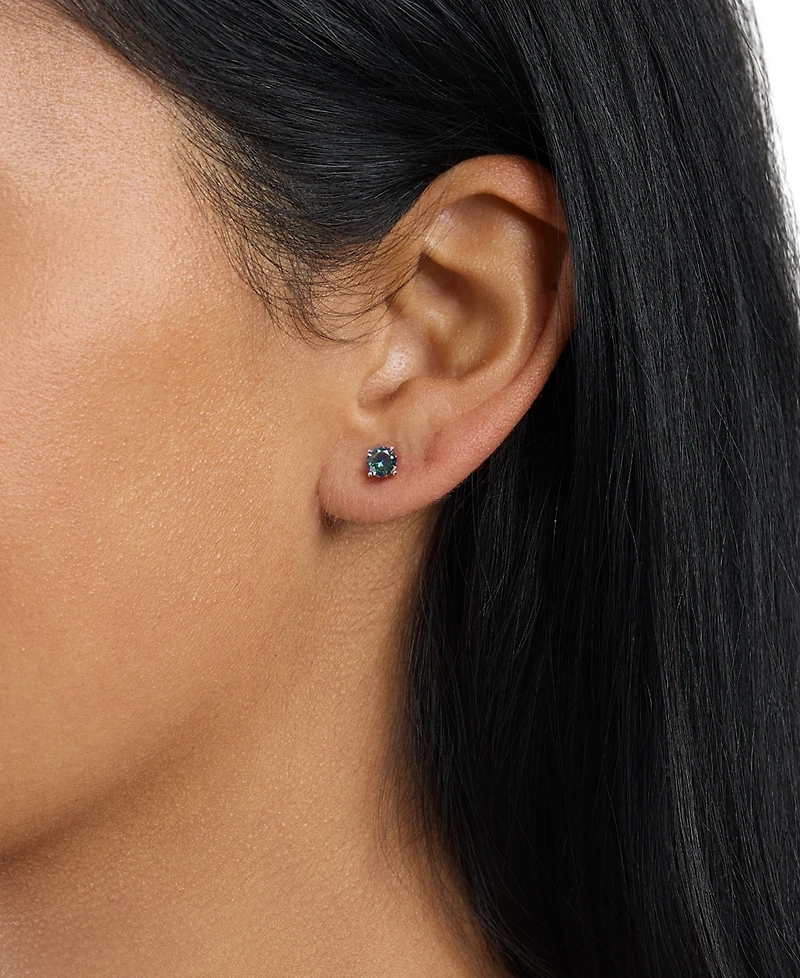 Macy's 5mm Mystic Cubic Zirconia Basket Stud Earrings