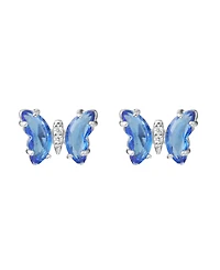Macy's Crystal Butterfly with Cubic Zirconia Stud Earrings