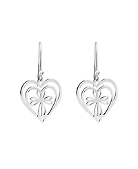 Macy's Open Heart with Cross Drop Earrings