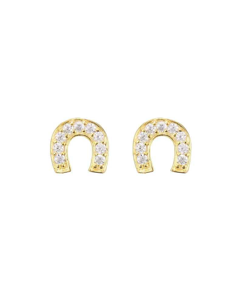 Macy's Cubic Zirconia Horseshoe Stud Earrings