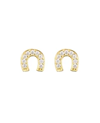 Macy's Cubic Zirconia Horseshoe Stud Earrings