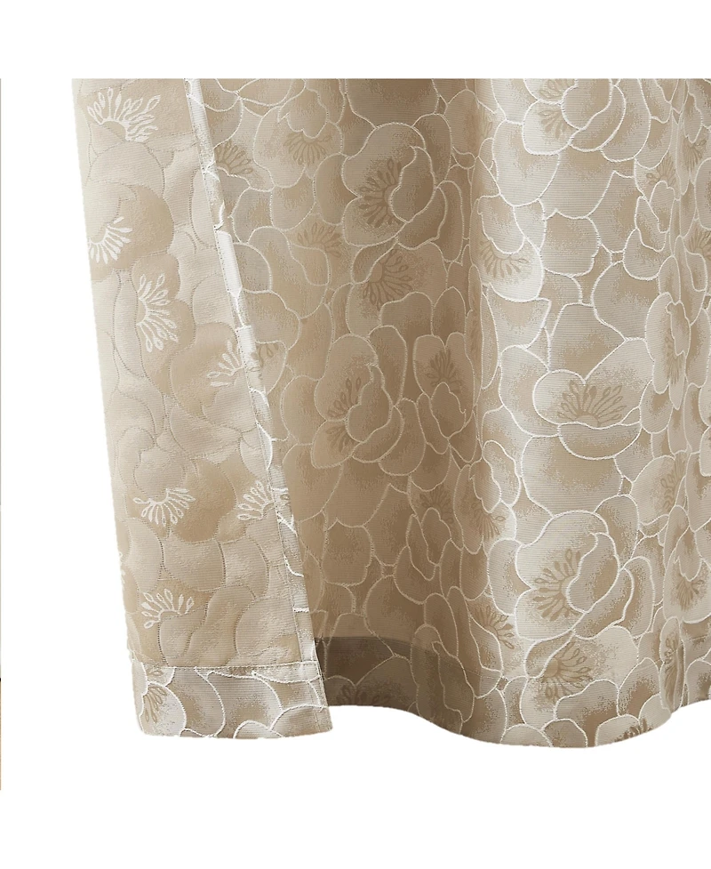 5th Avenue Lux Shelton Burn Out Grommet Window Curtain Panel Pair 2 Piece Window Curtain