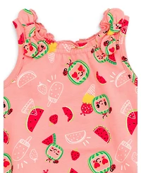 Cocomelon Baby Girls' ( new born to 24 M ) Sleeveless Bubble Romper