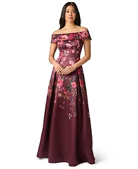 Adrianna Papell Women's Off-the-Shoulder Printed Dress