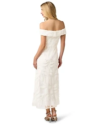Adrianna Papell Women's Off-the-Shoulder Midi Dress