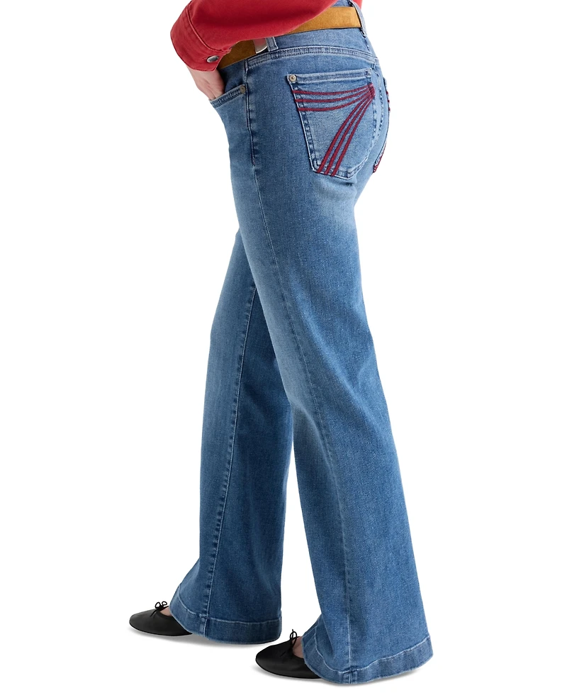 7 For All Mankind Women's Mid Rise Dojo Tailorless Jeans