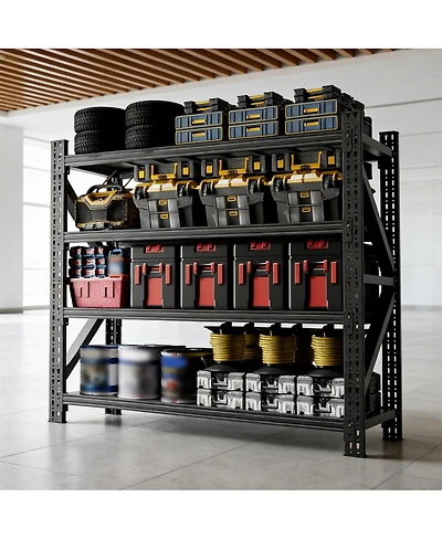 Streamdale Furniture 5000 Lbs Heavy Duty 4-Shelf Adjustable Metal Garage Storage Unit