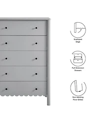 Modway Emmeline Scalloped 5-Drawer Chest