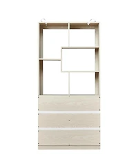 Streamdale Furniture Free Combination Wood Open Bookshelf with Anti-Tip Storage Organizer