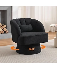 gaomon Mid Century 360° Swivel Barrel Chair