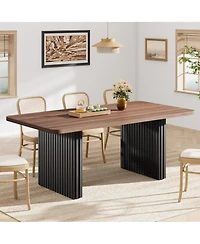 gaomon Modern Dining Table for 6-8, 71" Rectangular Farmhouse Kitchen Table for Home Office, Dining