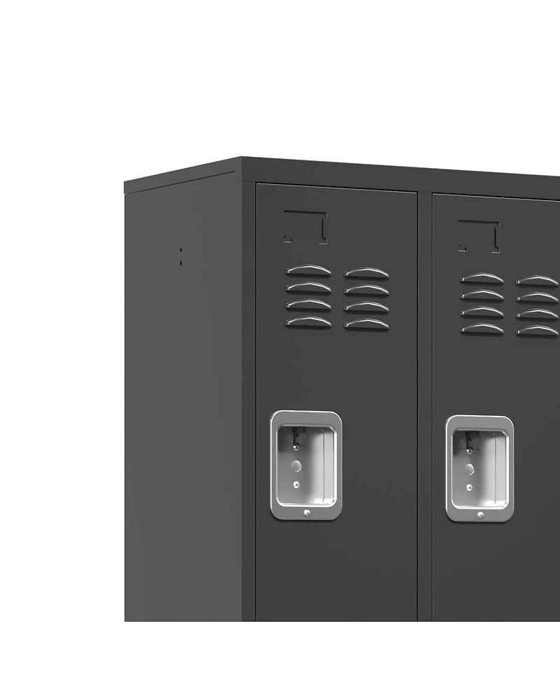 Streamdale Furniture 6-Door 72"H Metal Storage Locker for Office, Gym, and Home