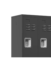 Streamdale Furniture 6-Door 72"H Metal Storage Locker for Office, Gym, and Home