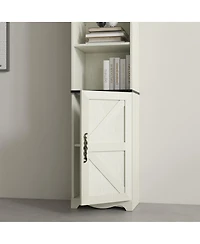 Streamdale Furniture 70.86" Tall Free-Standing 5-Shelf Wood Storage Cabinet and Bookcase