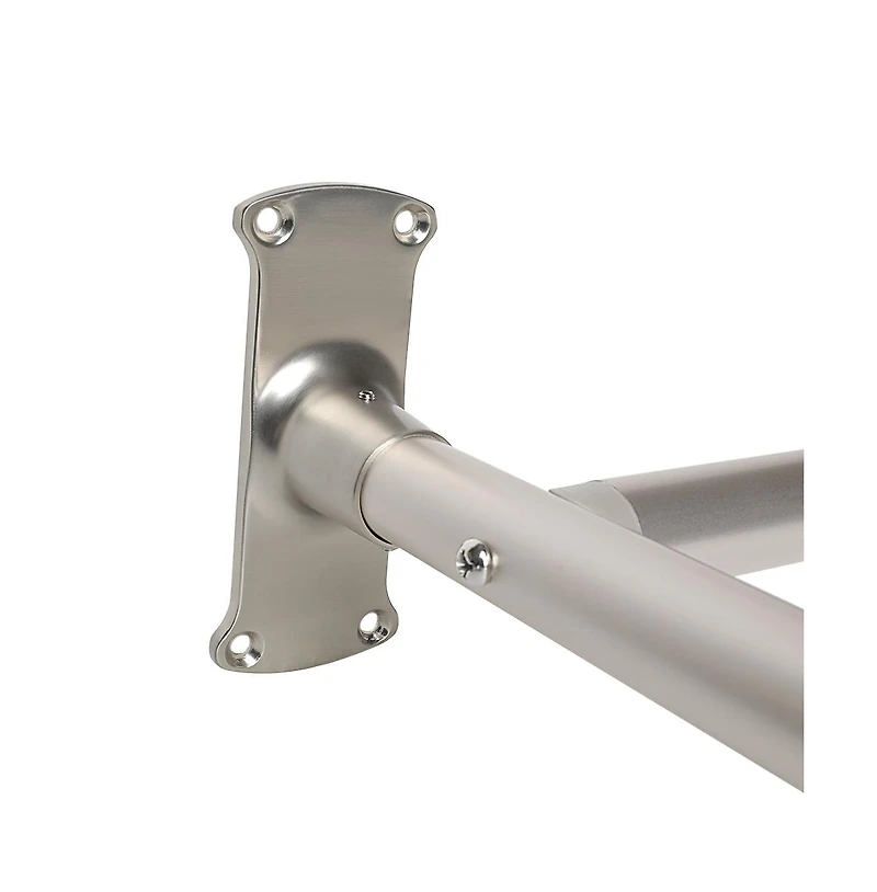 Utopia Alley D-Shaped Shower Rod with Ceiling Support, 28-68" Non-Adjustable and Stable