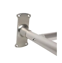 Utopia Alley D-Shaped Shower Rod with Ceiling Support, 28-68" Non-Adjustable and Stable