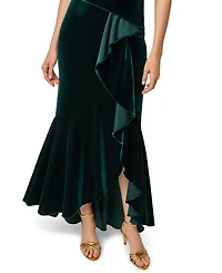 Adrianna Papell Women's One-Shoulder Stretch Velvet Gown