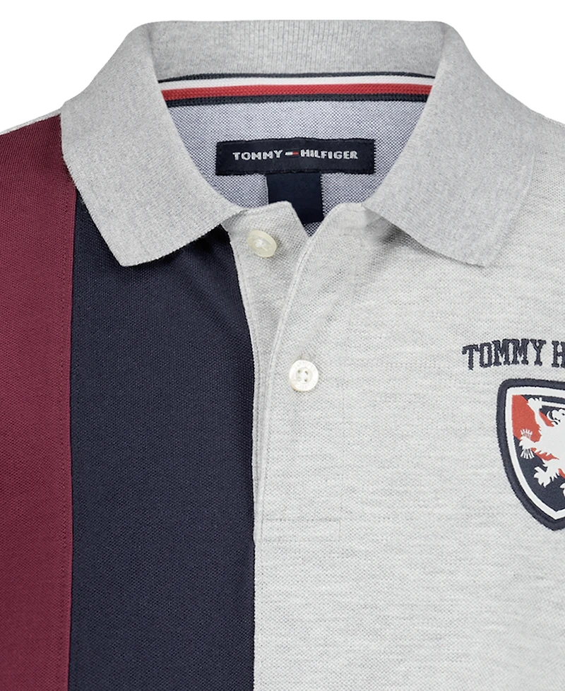 Tommy Hilfiger Boys' 8-20 Color-Block Stripe Short-Sleeve Polo Shirt