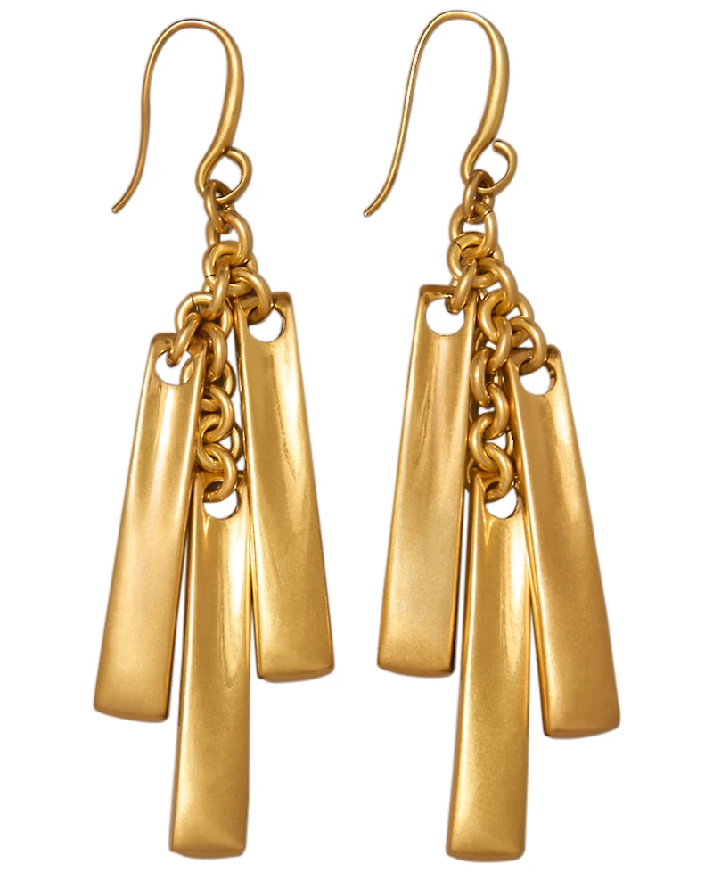 Donna Karan New York Gold-Tone Movement Drop Earrings