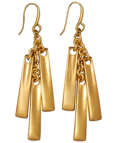 Donna Karan New York Gold-Tone Movement Drop Earrings