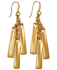 Donna Karan New York Gold-Tone Movement Drop Earrings