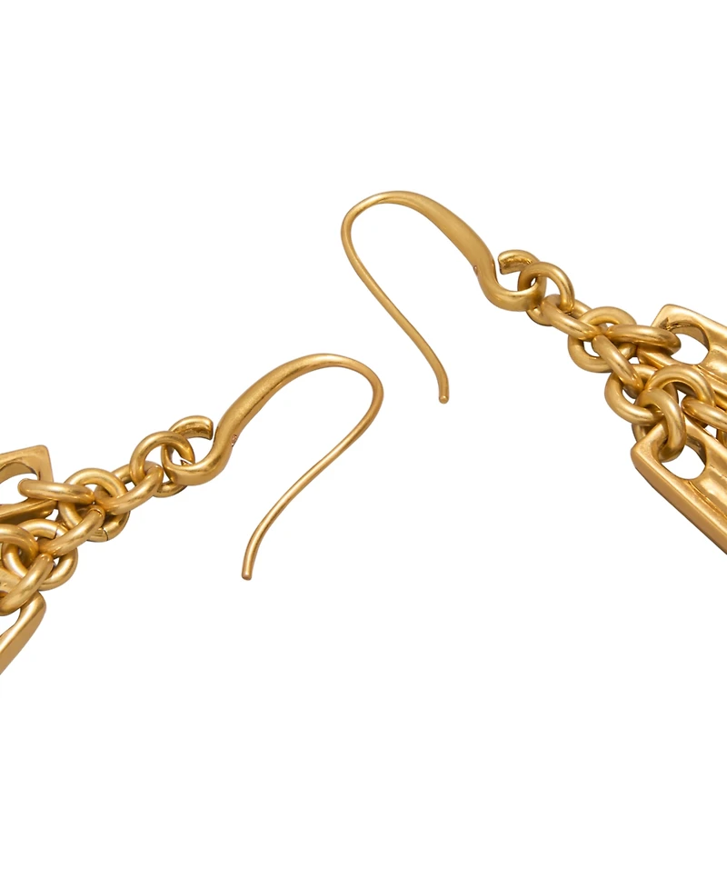 Donna Karan New York Gold-Tone Movement Drop Earrings