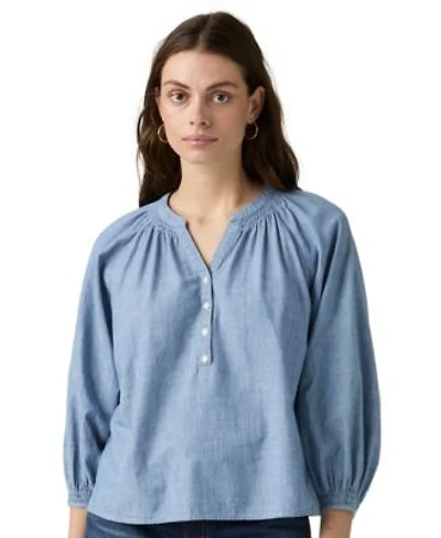 Womens Reverie Split V Neck Blouse