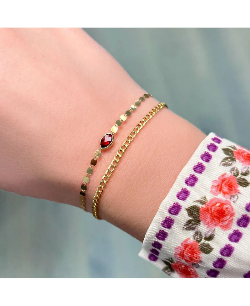 The Lovery Curb Chain Bracelet 14K Yellow Gold - millimeters