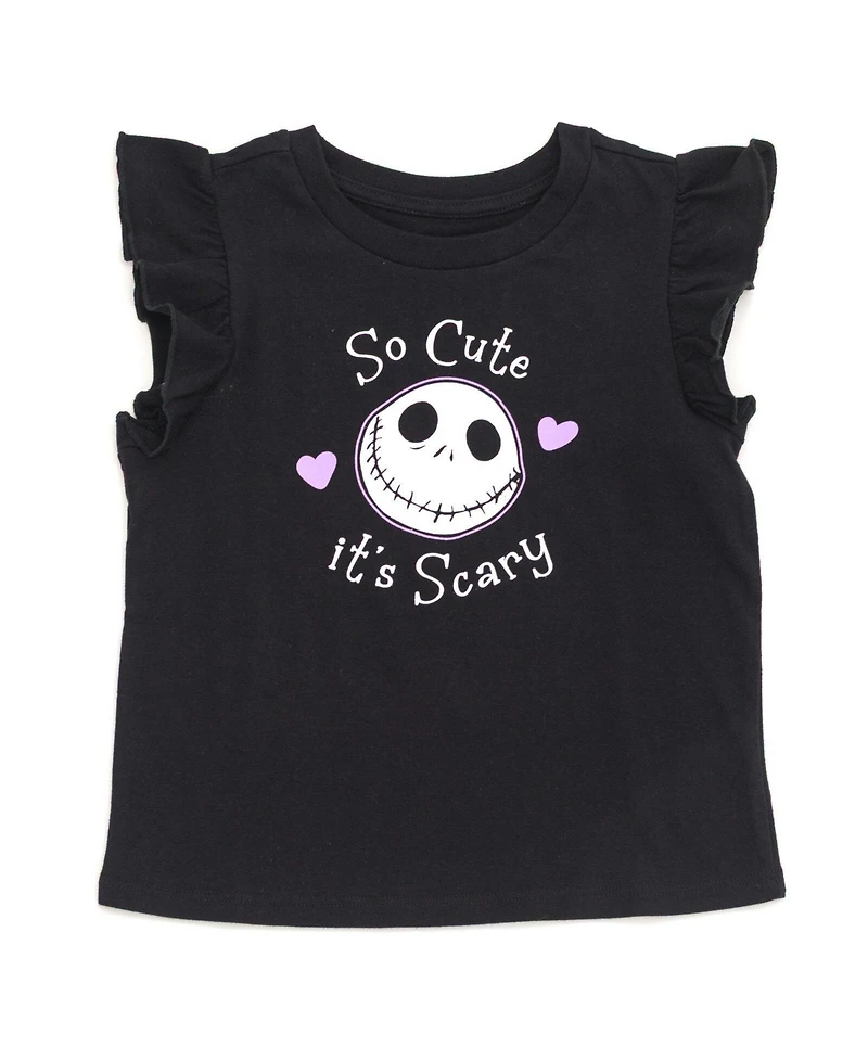 Nightmare Before Christmas Kids & Baby Jack Skellington Girls(5-14)' 2-Piece Sleeveless Top and Skirt Set