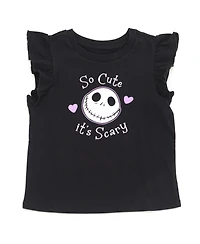 Nightmare Before Christmas Kids & Baby Jack Skellington Girls(5-14)' 2-Piece Sleeveless Top and Skirt Set