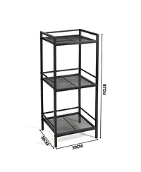 homfan 3-Tier Ladder Shelf Organizer – Multifunctional Freestanding Storage Rack for Kitchen, Living Room, Bedroom, Office