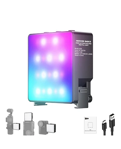 Neewer M26 Camera Mounting Accessory with 1.5W, Rgb for Dji Osmo Nano Action 3 4 5 Pro
