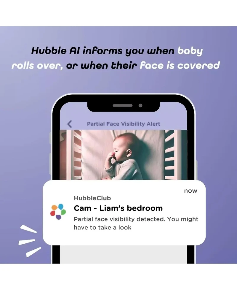 Hubble Connected GoBaby Ai Cam 2K Uhd Baby Smart Monitor with Ehanced Features