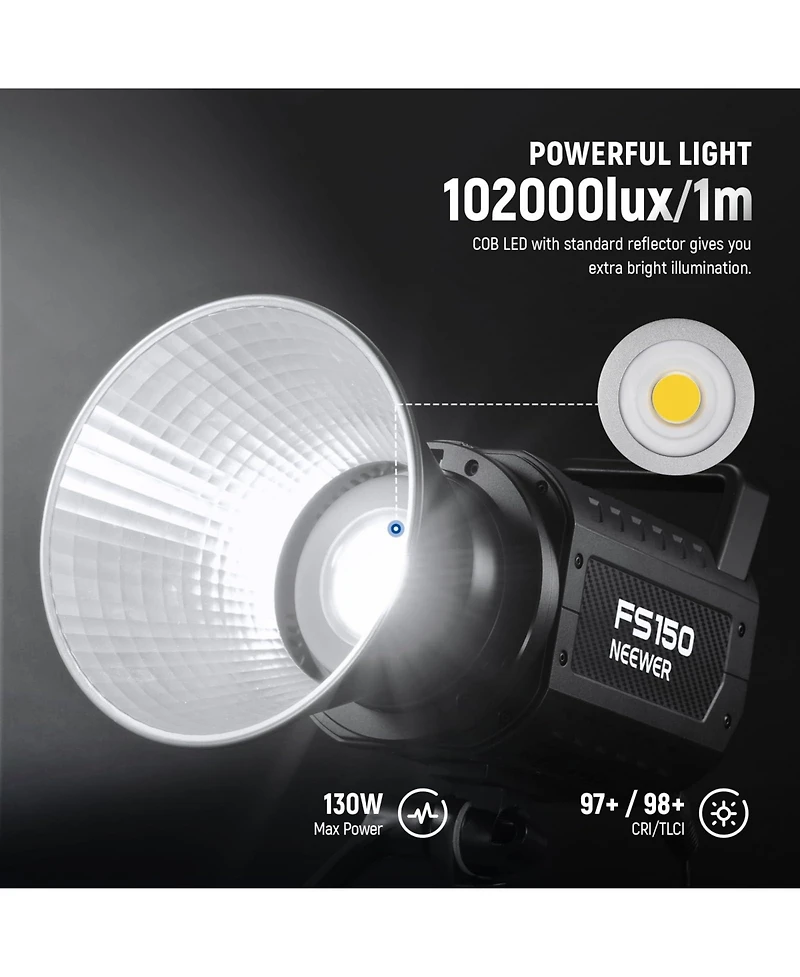 Neewer FS150 Led Video Light with 130W, 102000lux, 5600K